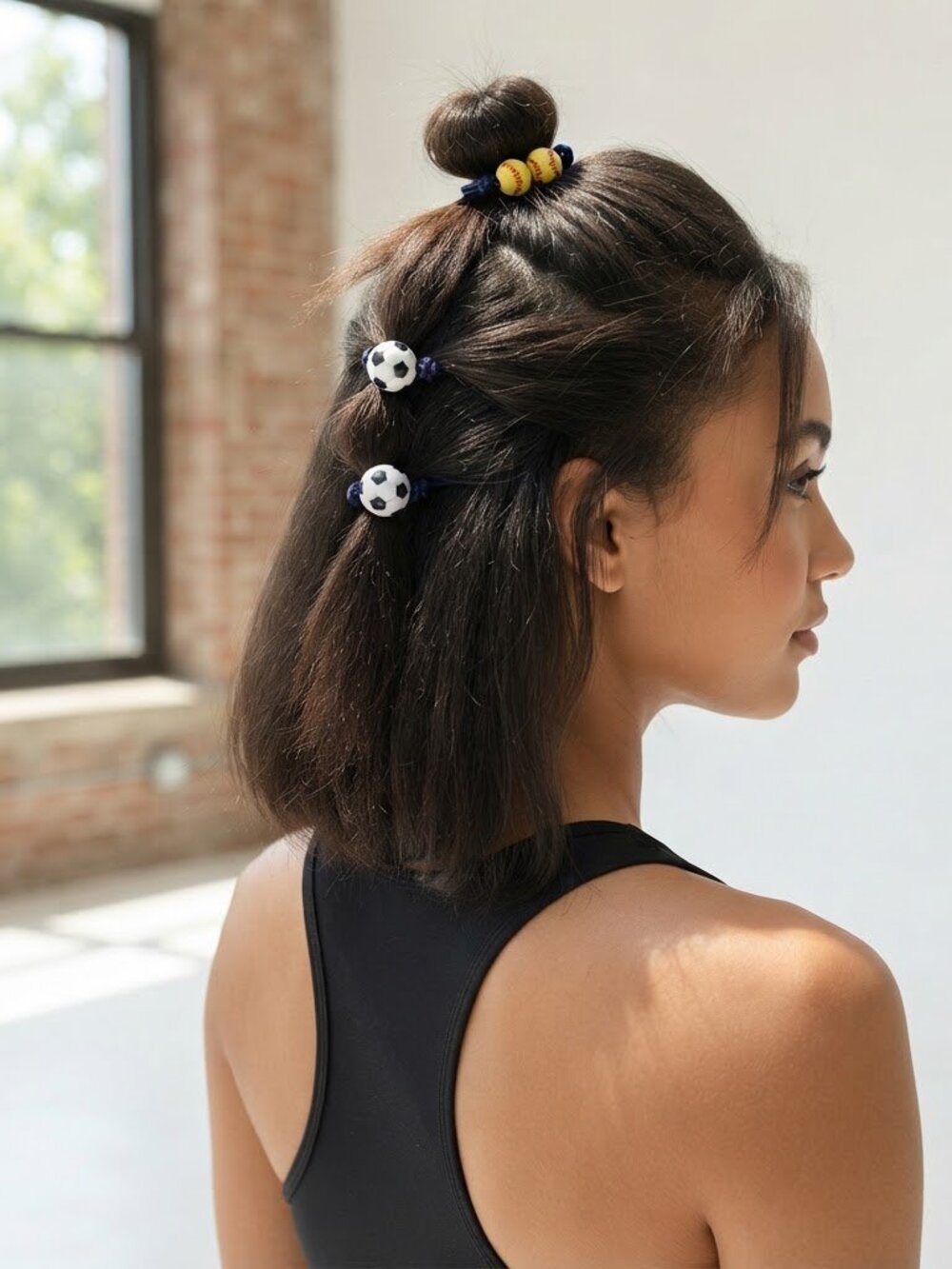3 Pack Hair Accessories 2 in 1 High Elastic Hair Tie Rope Hair Ring